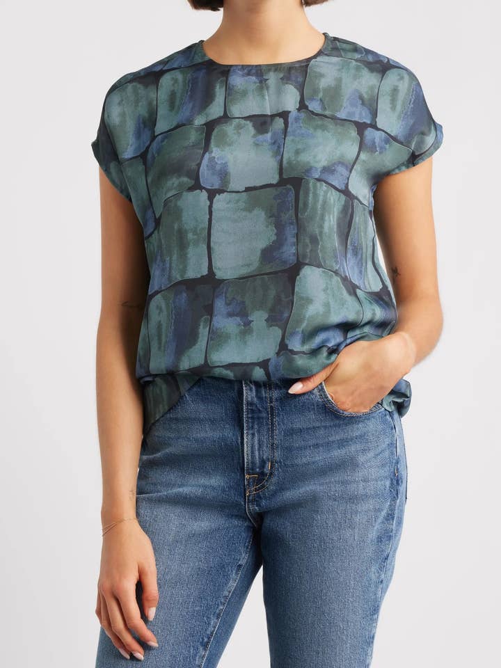 Cap Sleeve Shell for wholesale by APNY