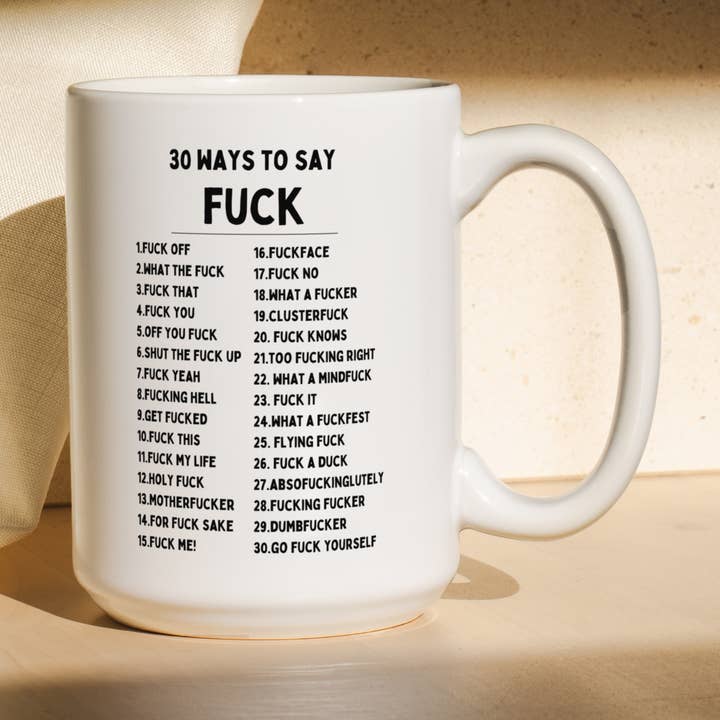 30 Maneiras de Dizer "Foder" | Caneca por atacado de Wisdom and Wonder Designs