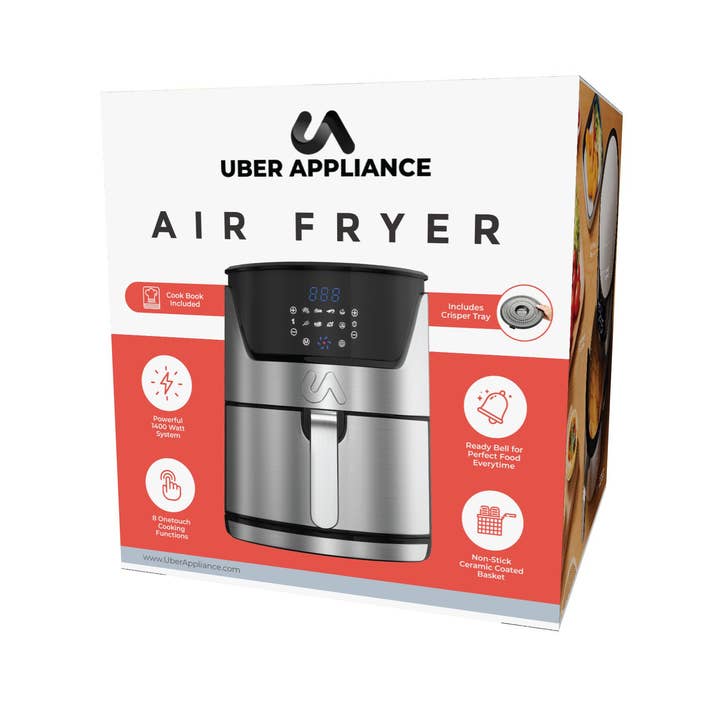 Uber Appliance - Wholesale Kitchen Appliance - Uber Appliance Air Fryer XL Premium 5 QT Stainless Steel16