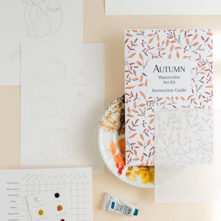 Tulip Design Company - Wholesale DIY craft kit - Autumn Watercolor Art Kit1
