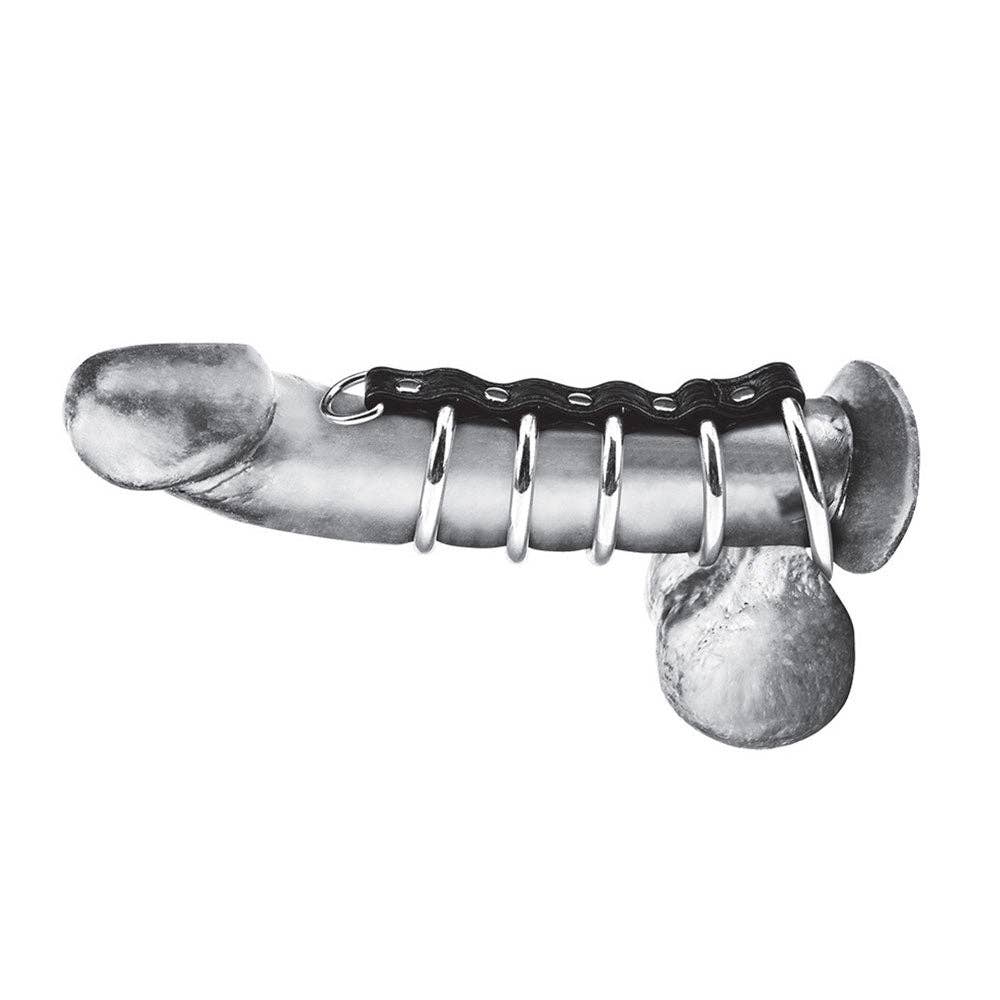 Lux Fetish Store - Wholesale Sex Toy - 5 Ring Metal Gates of Hell with Leash Lead1