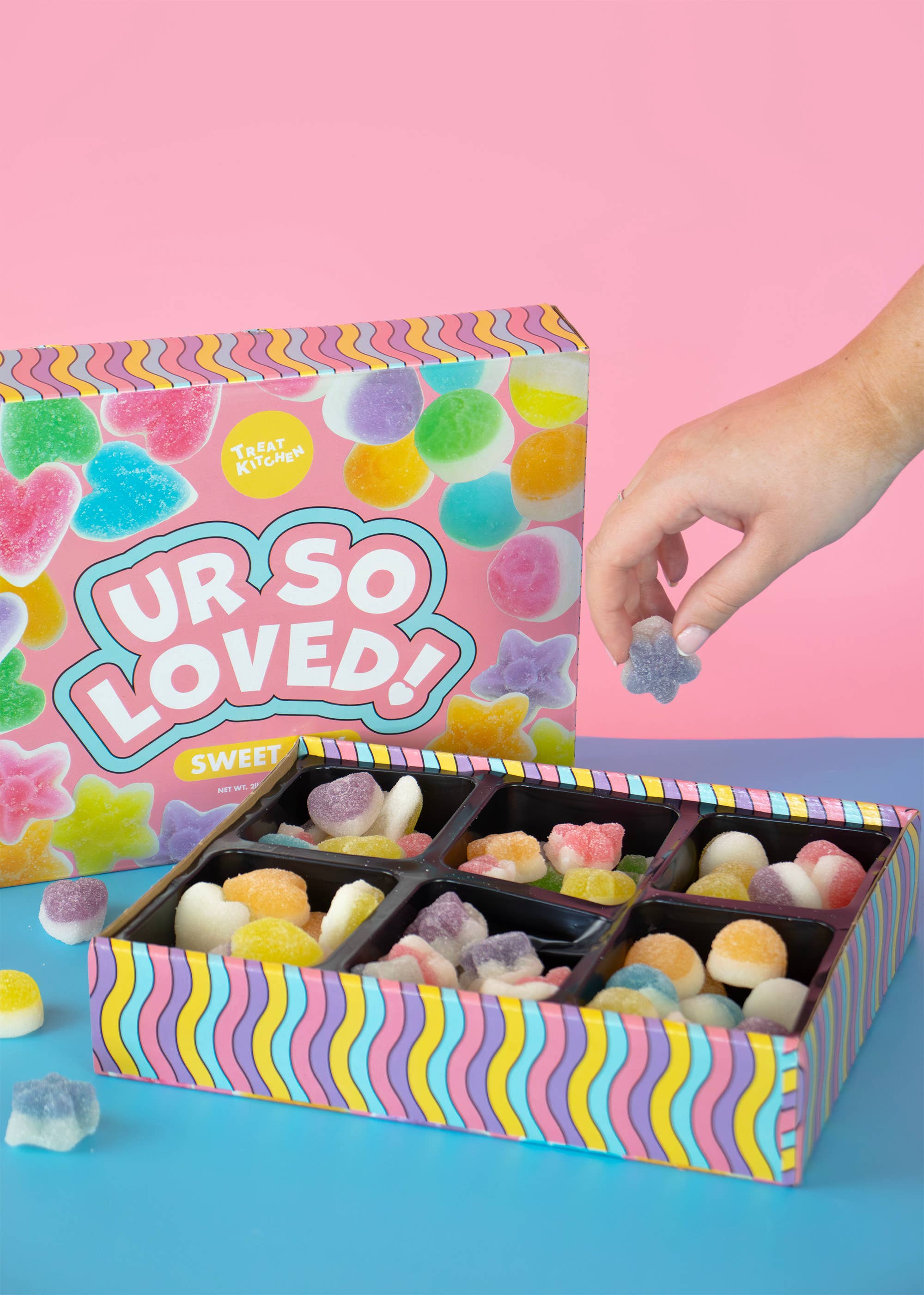 Treat Kitchen – wholesale Gummy – UR SO LOVED! Multicoloured Fruit Sweets 1kg Gift Box 5