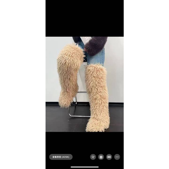 MB Fashion Wholesale - Wholesale Boots - Women's - EVERY FASHION Ultra-Shaggy Faux Fur Over-The-Knee Boots1