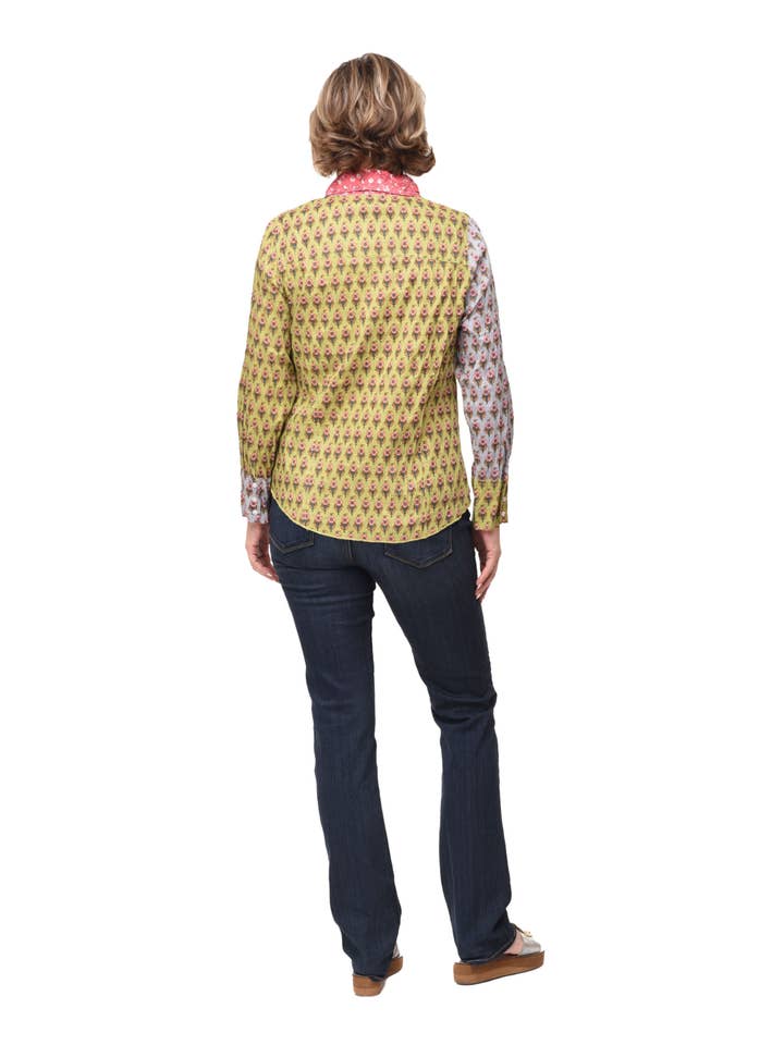 Tulip Clothing - Venta al por mayor Camisa con botones - Mujer - CV1087 Gretchen Abotonado en Giving Tree*2
