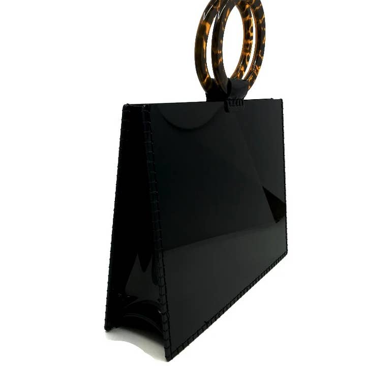 Sea Lily - Wholesale Clutch Bag - Women's - 7036 - Black Valise Bag