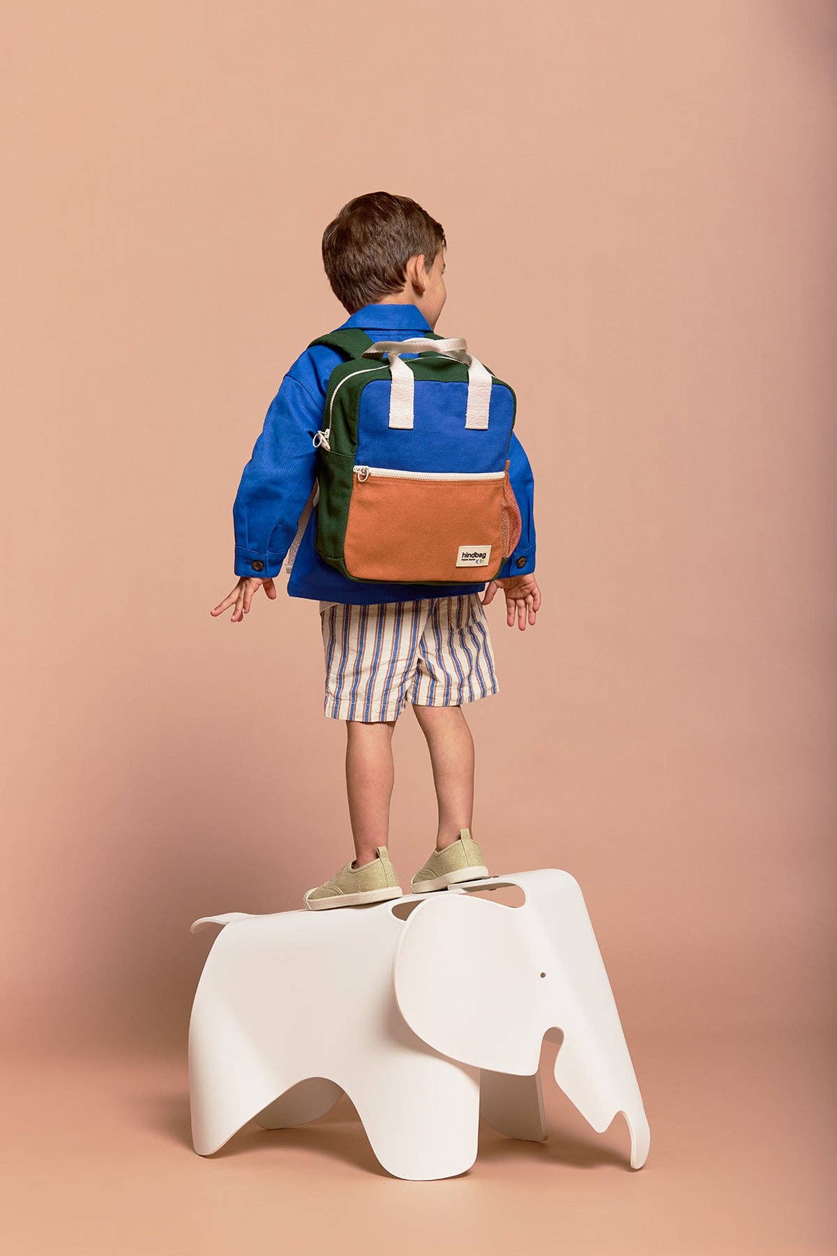 Hindbag – wholesale Backpack – Child – Arthur Tricolor Electric Blue Backpack1