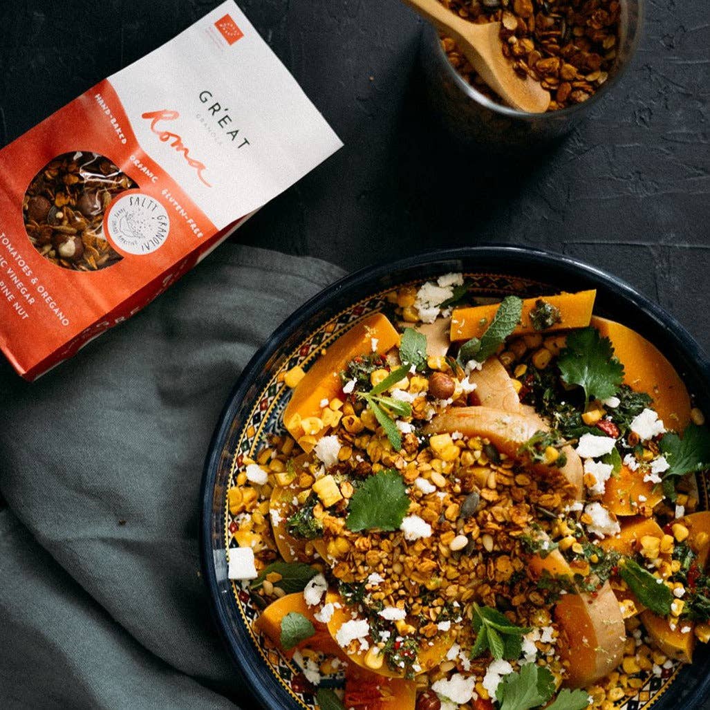 GR'EAT Granola - Wholesale Granola - ROMA 200g - Sun-dried Tomato • Oregano • Pine Nut2