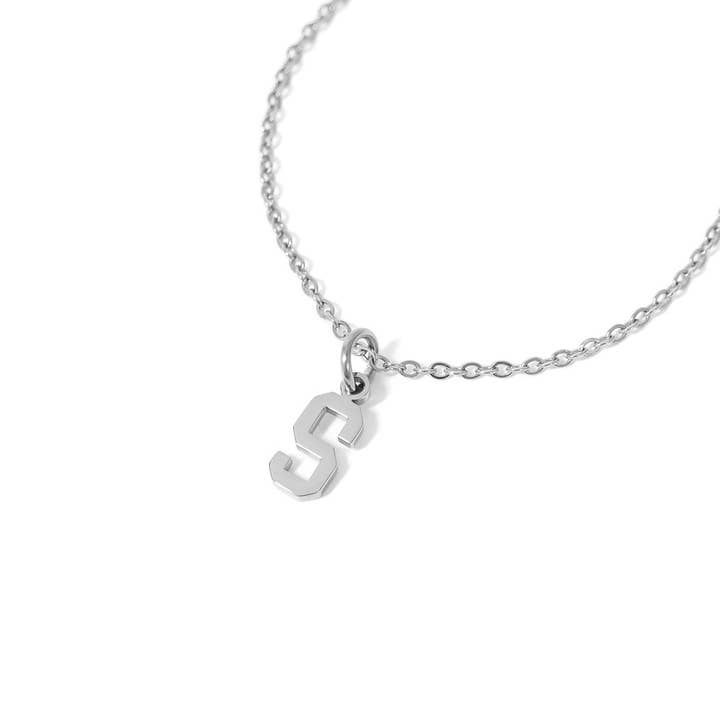 WJW - Wholesale Individual Charm/Pendant - Stainless Steel Small Sport Letter Pendants