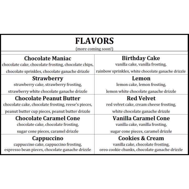 Wild Angel Treats, LLC - Wholesale Cake - Cake Jars - Specialty Flavors