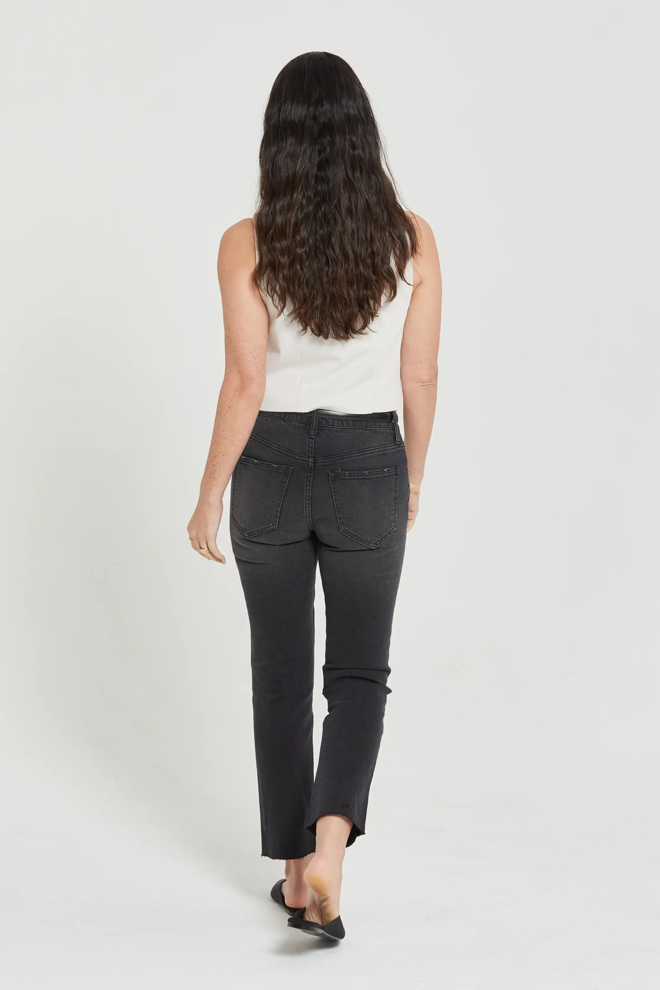 Crosby Mid Rise Relaxed Taper Jean, Washed Black  for wholesale on Faire5
