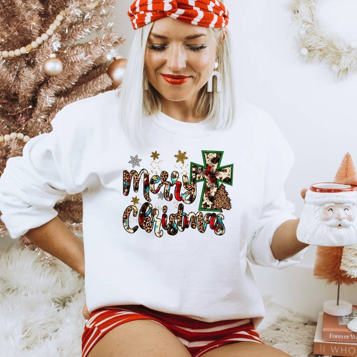 Frohe Weihnachten Sweatshirt für den Großhandel von Londas Trendy Tees