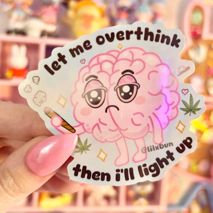 Overthinking Vinyl Sticker for wholesale by lilxbun