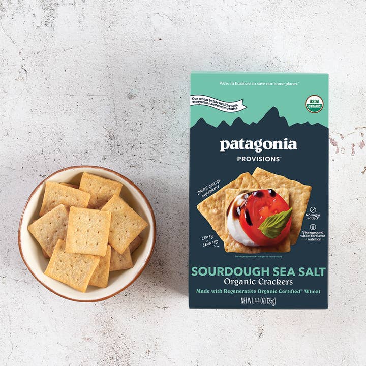 Patagonia Provisions - Wholesale Crackers - Organic Sourdough Sea Salt Crackers (4.4 oz box)