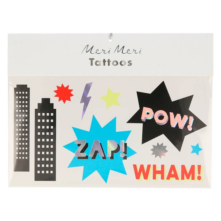 Meri Meri – wholesale Temporary tattoo – Child – Superhero Temporary Tattoos