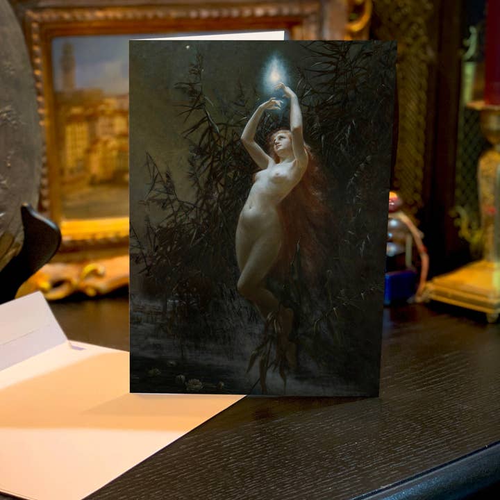 Willon of the Wisp de Lev Lerch, Conjunto de Cartões Góticos, Com Envelopes Brancos, 5in x 7in por atacado de Ebon et Noir LLC