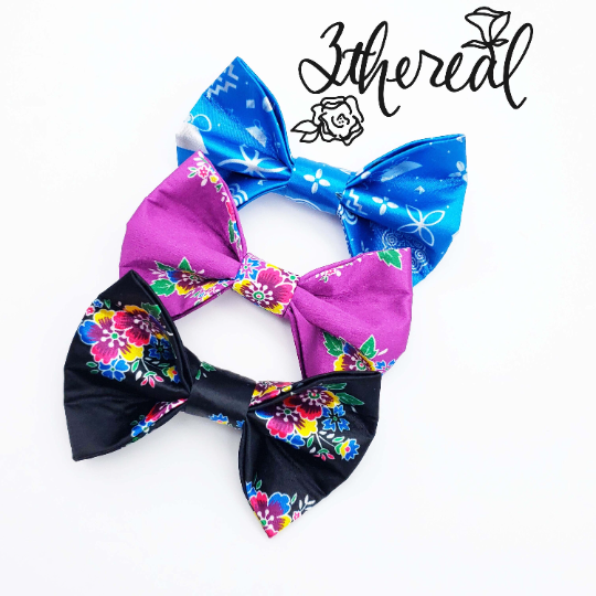 3THEREAL - Wholesale Hair Bow - Women's - Hmong Collection Bow Ties Clip-on0
