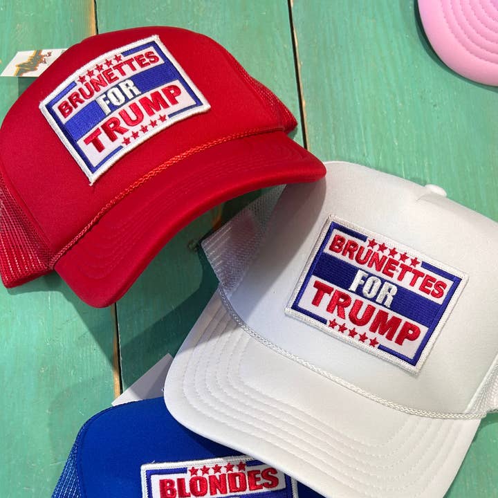 Brunettes For Trump Trucker | Election Hat | Trump Cap | USA for wholesale by Vibes Hat Company