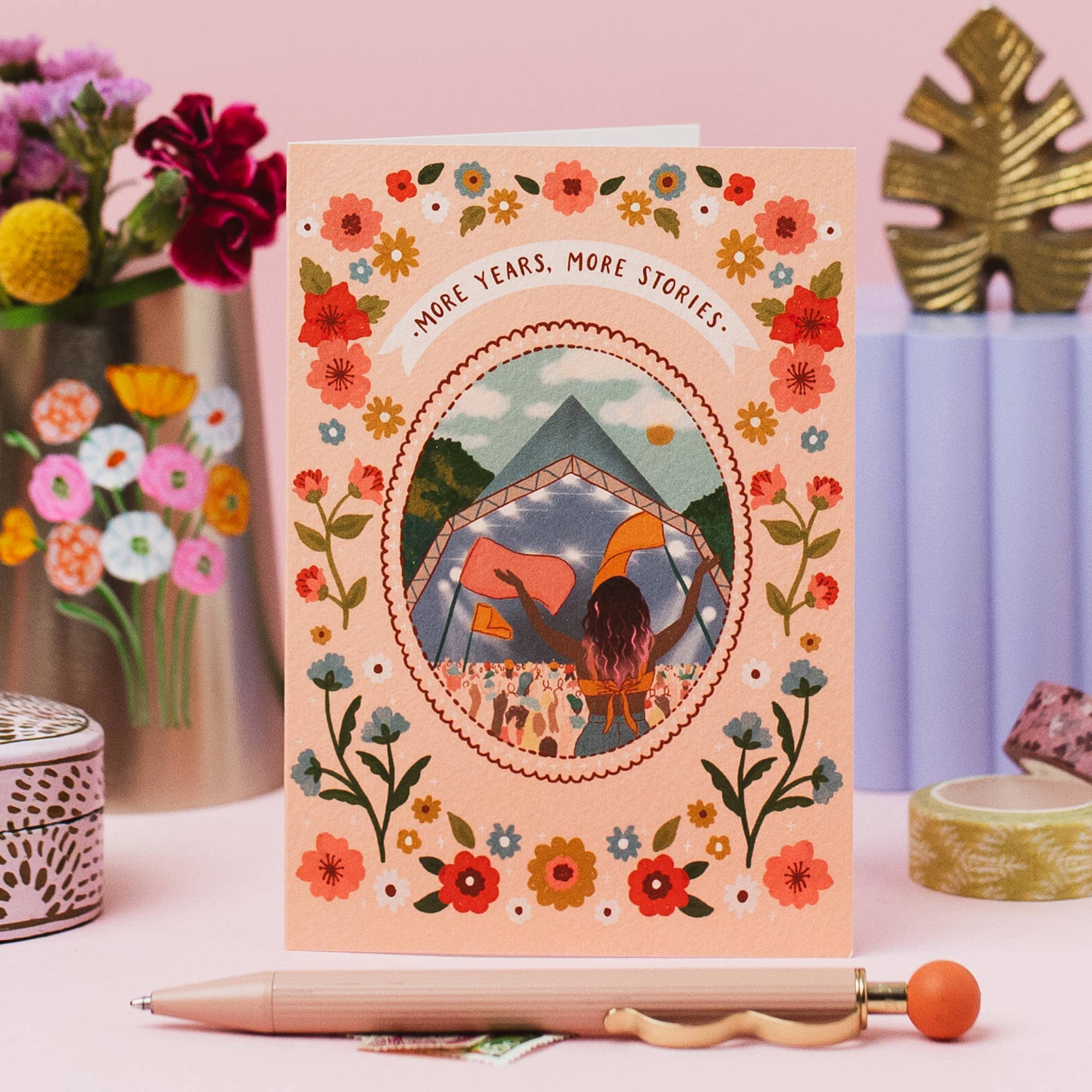 Jessie Maeve Studio - Wholesale Birthday Card - Music Festival Birthday Card - More Years, More Stories2