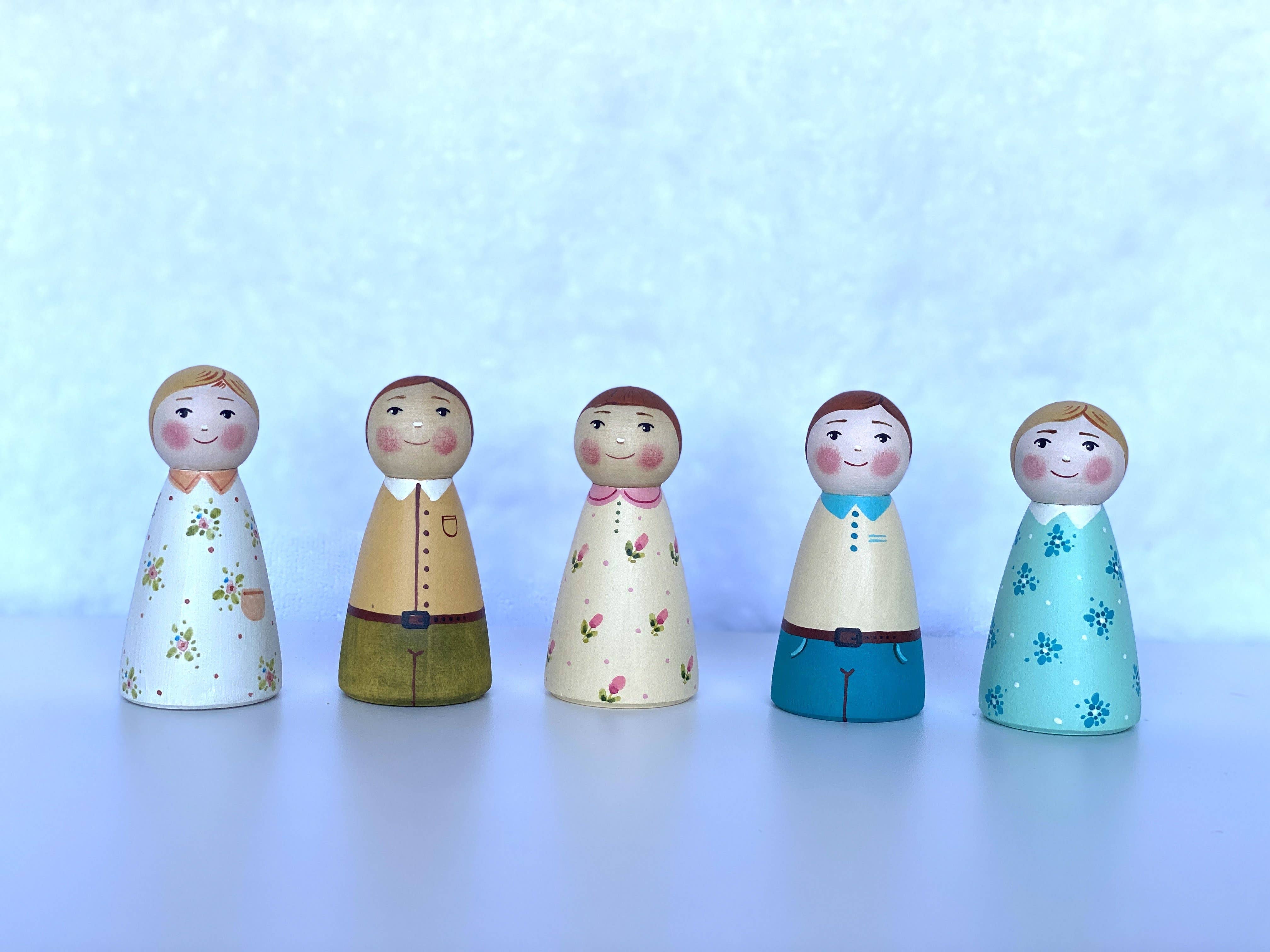 PoppyBabyCo - Wholesale Wood Toy - Kids - Wooden Peg Dolls Boy/Girl0