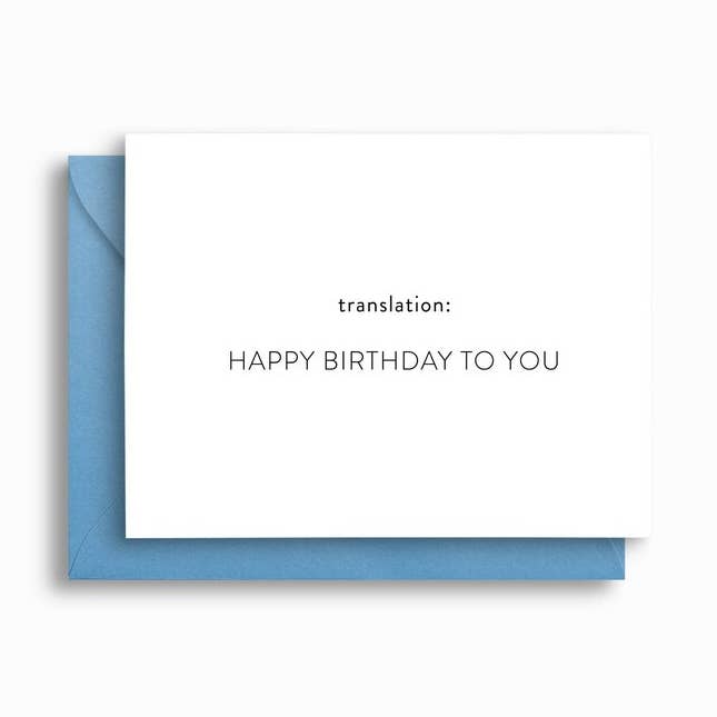 Vertaalnotities - Happy Birthday To You - Blauw - Doos van 12 voor wholesale door Annabel Reese