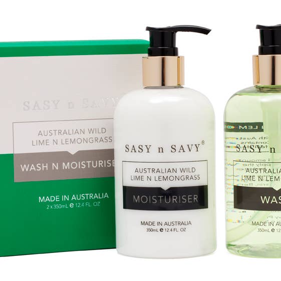 Lime N Lemongrass Wash N Moisturise Twin Pack - 2 items for wholesale by Sasy n Savy Pty Ltd