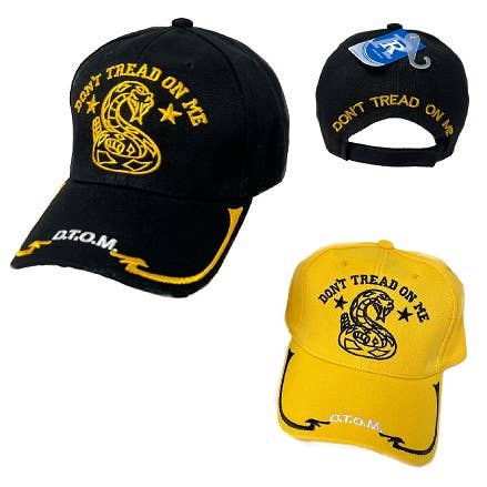 Wholesale lot of 25 selling Flat Bill Embroidered Don't Tread on Me Hats