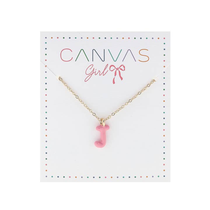 Canvas Style – Colar - Crianças por atacado – Colar Infantil com Letra Revestida de Esmalte Viola em Ouro Brilhante5