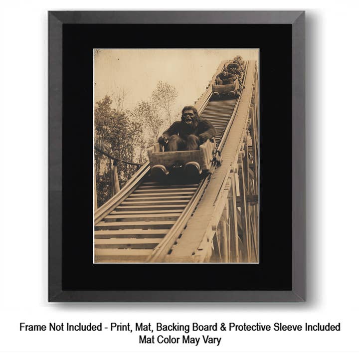 Mowbi - Vendita all'ingrosso Stampa artistica - Tipo Tosto, Bigfoot: Credi in Te Stesso - Stampe d'Arte di Criptidi - Stampe di Bigfoot – Opera d'Arte 8″x8″ in Passepartout 12″x12″28