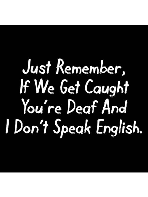 Feelin Good Tees - Wholesale Screen Printed T-Shirt - Unisex - If We Get Caught You're Deaf18