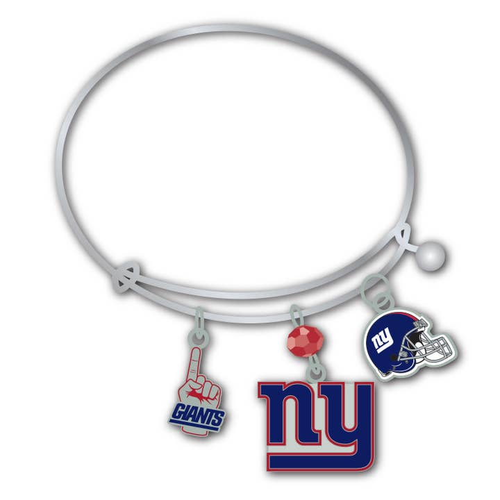 NFL New York Giants 3 Charm Bracelet for wholesale by Mojo Licensing