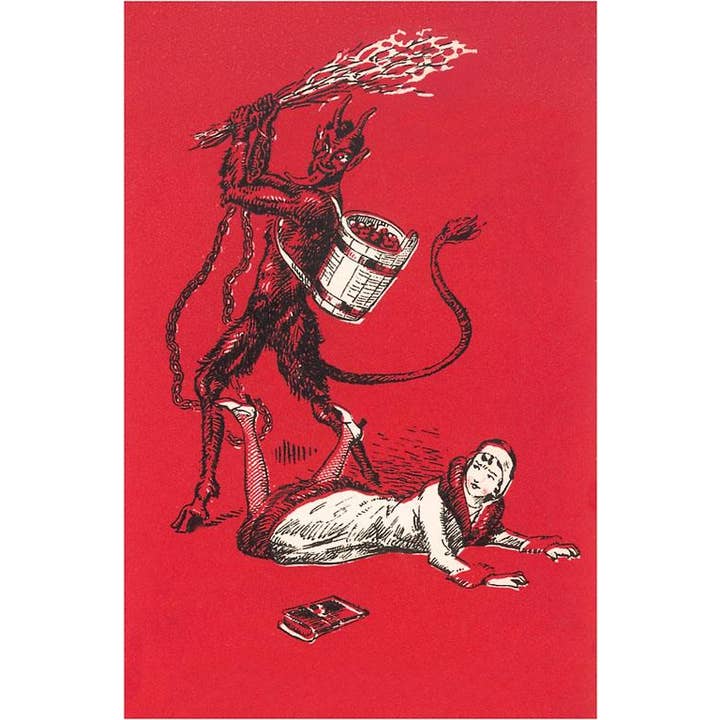 Found Image Press - Wholesale Postcard - Postcard DM-27 Devil Whipping Flapper