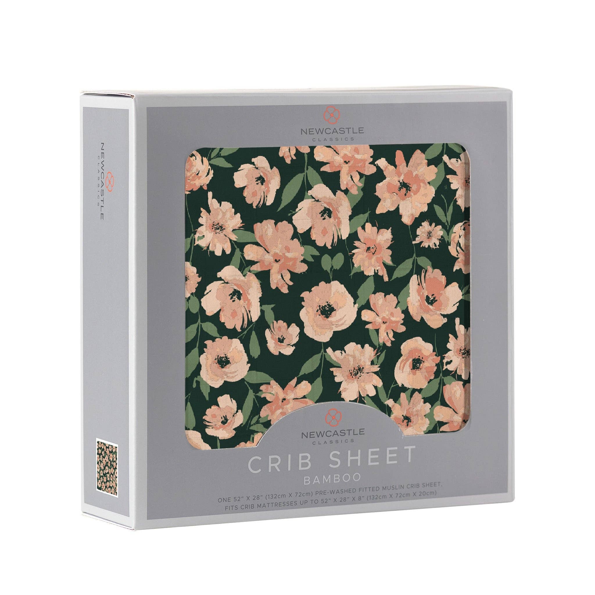 Newcastle Classics - Wholesale Cot/Crib Sheets - Canyon Sunset Flowers Bamboo Crib Sheet2
