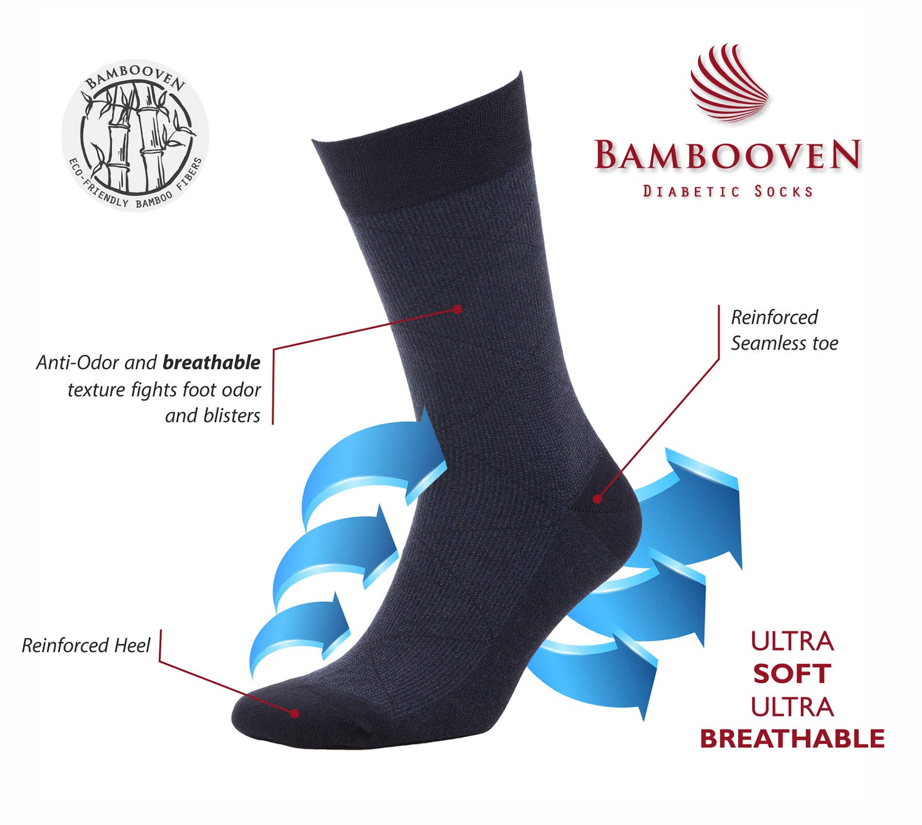Bambooven - Wholesale Socks - Men's - Bambooven Men’s Bamboo Dress & Trouser Socks 6-Pairs (594)5