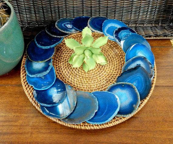 Rock Paradise - Wholesale Spiritual Stone/Crystal - Agate Slices -Top Drilled - Size #2 LARGE AGATE - Crystal Craft Supply7