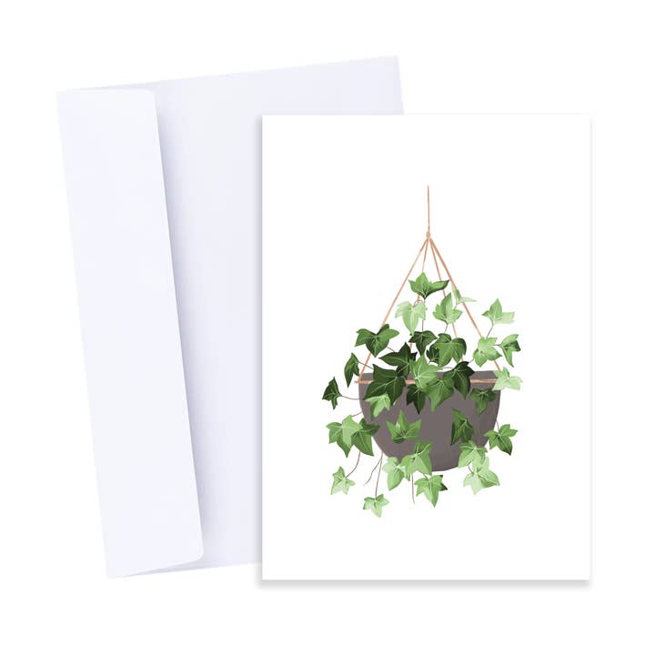English Ivy Card - Pot Plant Themed Greeting Card, Birthday for wholesale by Popsy Press