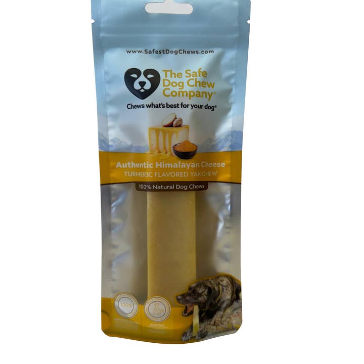 Friandises à mâcher pour chiens au goût de curcuma par THE SAFE DOG CHEW COMPANY pour la vente par Kathmandu's Authentic Himalayan Cheese Yak Chew