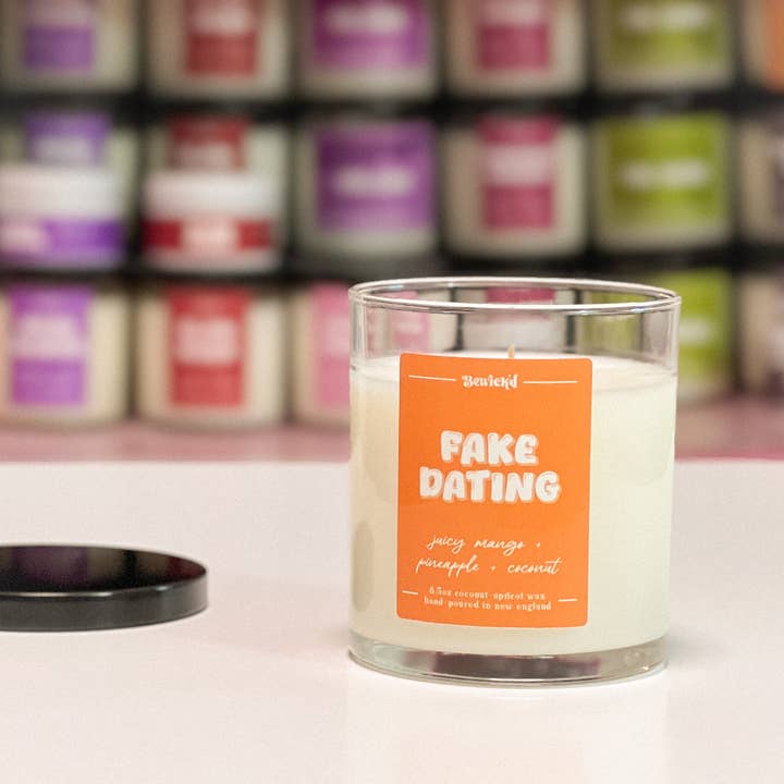 Fake Dating Candle - Book-Inspired Luxury Coconut Wax for wholesale by Bewick'd Studio