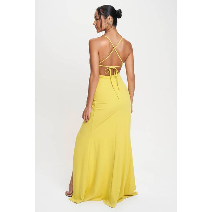 CEFIAN FASHION - Wholesale Dress - Women's - SILVA CREPE WRAP MAXI DRESS5