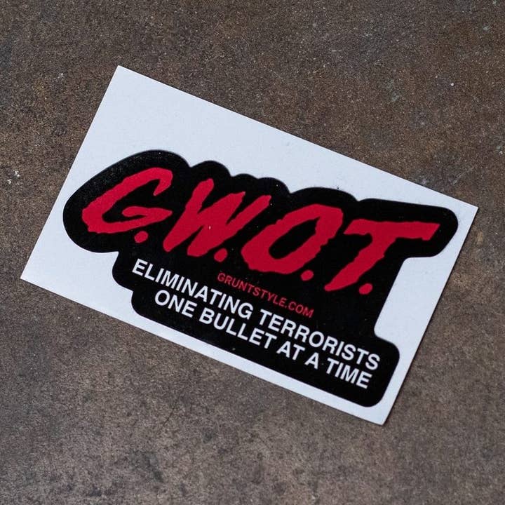 G.W.O.T. Sticker for wholesale by Grunt Style
