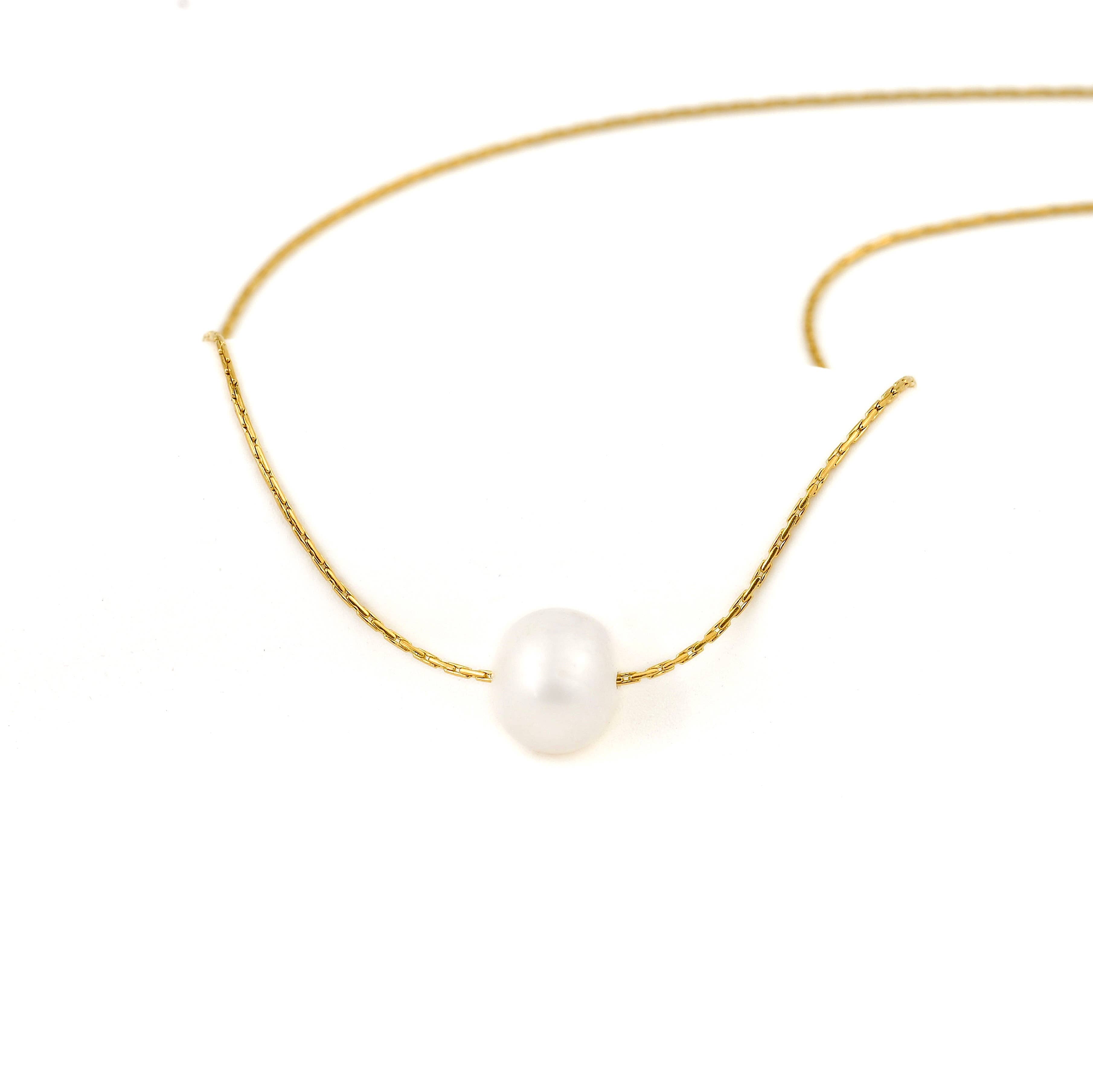 Blueyejewelry - Vendita all'ingrosso Collane di perline/perle - Collane con catena di perle dorate - catene assortite impermeabili17