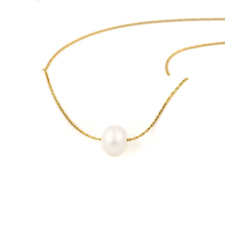 Blueyejewelry - Vendita all'ingrosso Collane di perline/perle - Collane con catena di perle dorate - catene assortite impermeabili17