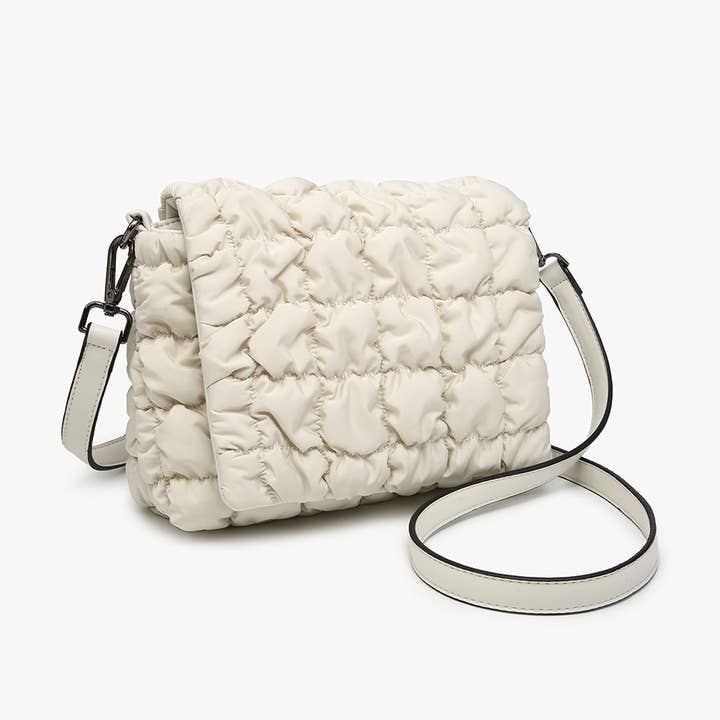 Jen & Co. - Wholesale Crossbody Bag - Women's - M2512 Tegan Quilted Nylon Crossbody w/ Snap Closure