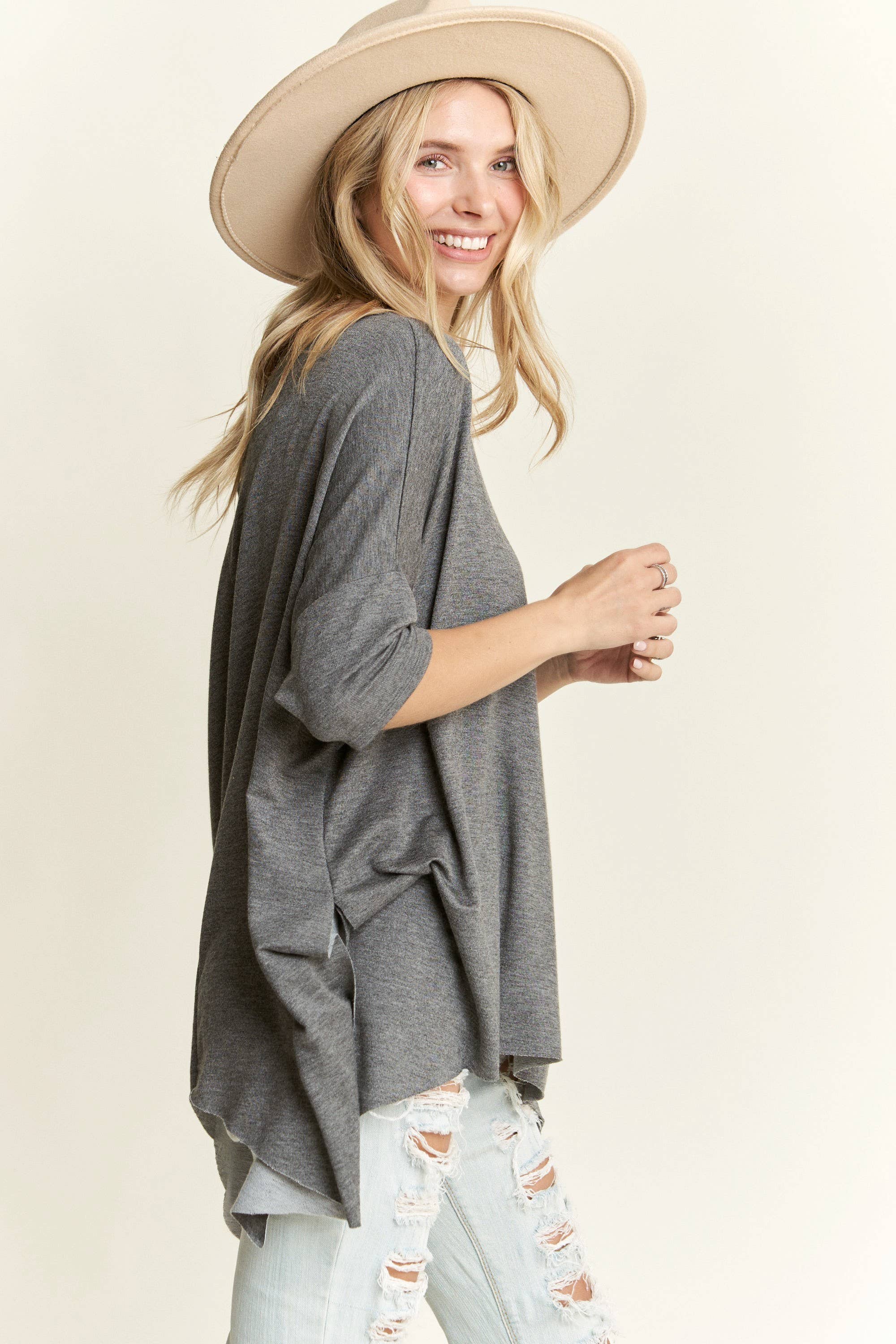 Madelyn – Großhandel Tunika – Damen – LYT9173-ÜBERGROßES AUSGESTELLTES TUNIKA-OBERTEIL14