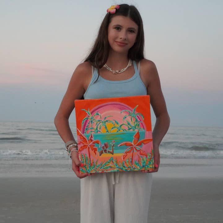 Impression sur toile Coucher de soleil & Détente pour la vente par Of Light & Sea