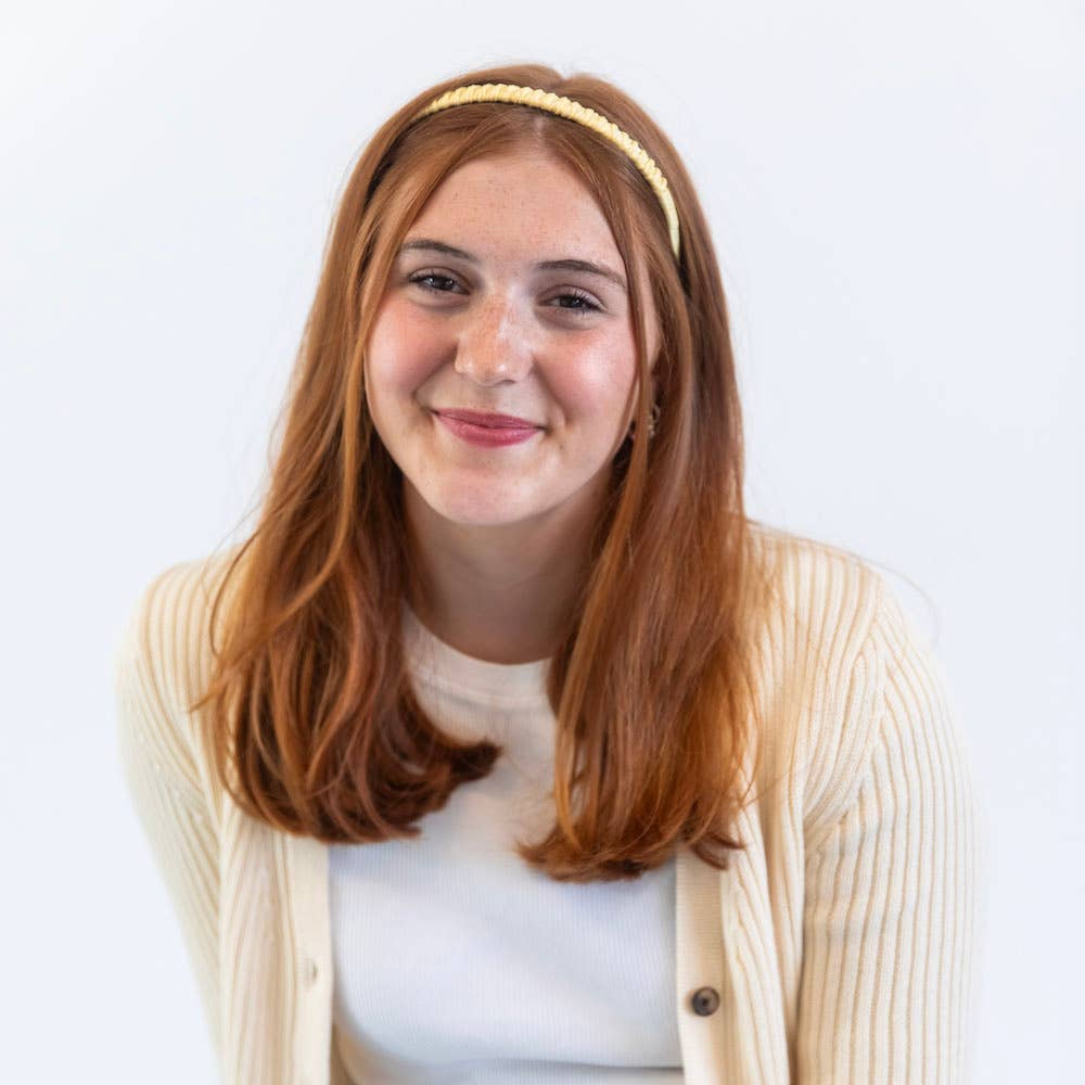 Headbands of Hope | One Purchased One Donated - Wholesale Haarband - Dames - Dunne Solide Haarband - Geel |Tanden Kam Antislip Haarband10