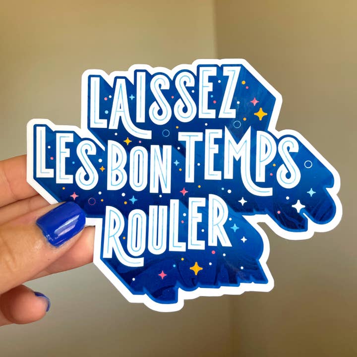 BBall Y'all - Wholesale Sticker - Laissez Les Bon Temps Rouler Glossy Sticker