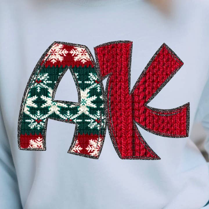 Christmas Crochet States DTF Transfer for wholesale by K and M Designs