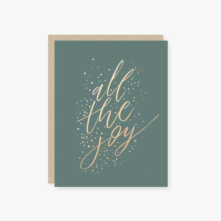 2021 Co. - Wholesale Christmas Card - all the joy gold foil christmas card