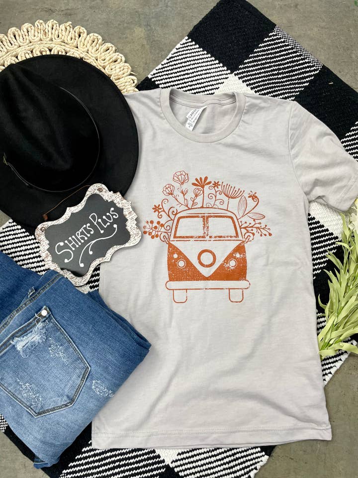 Retro Bus Graphic Tee for wholesale by Shirts Plus, Inc.