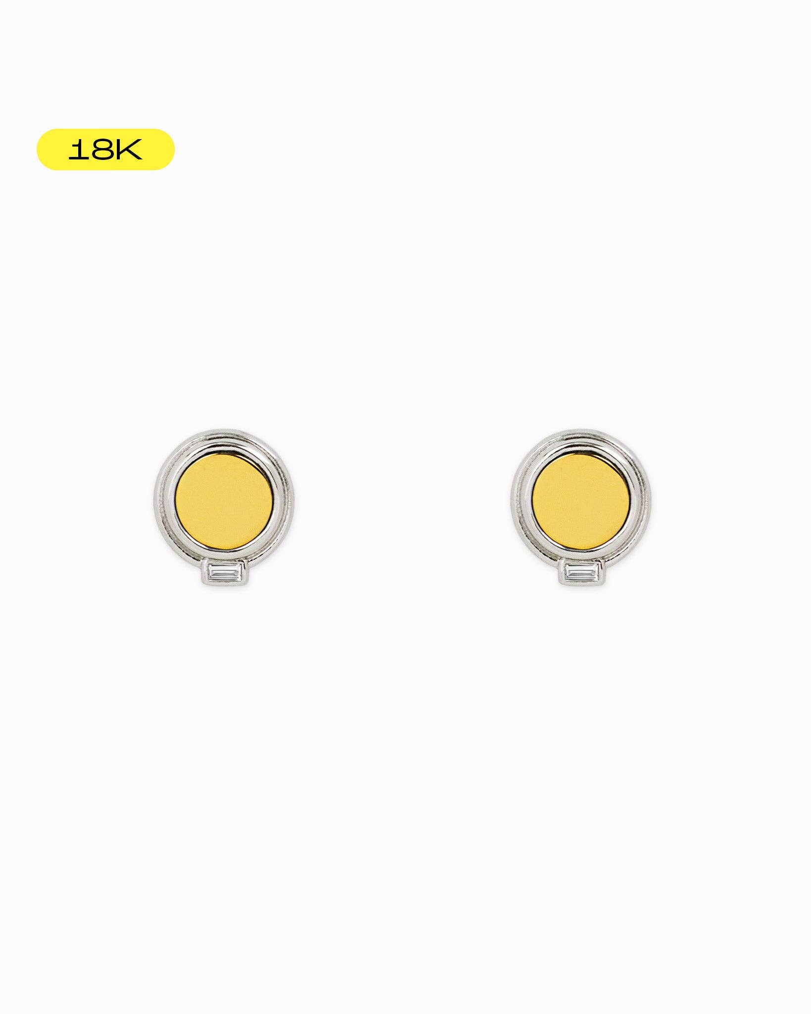 Sessori - Vente Clous d'oreille - [18K] Boucles d'oreilles clous bicolores Ainsley1